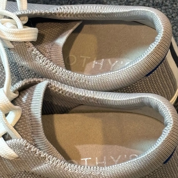 Rothys The Lace Up Shoes Women’s Size 7.5 Storm Gray Knit Breathable - Picture 4 of 8
